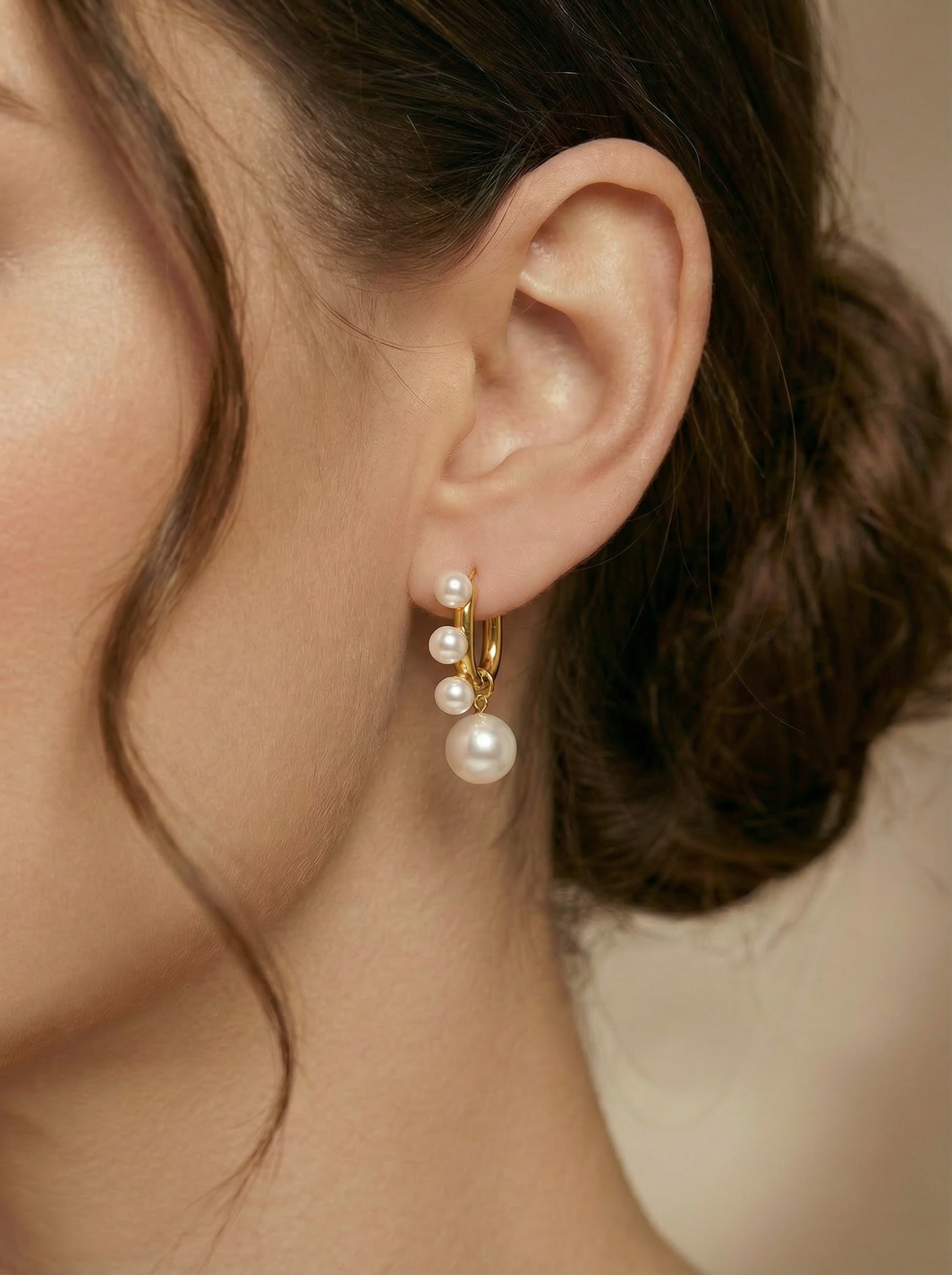 Brincos Fancy Pearl Dourados