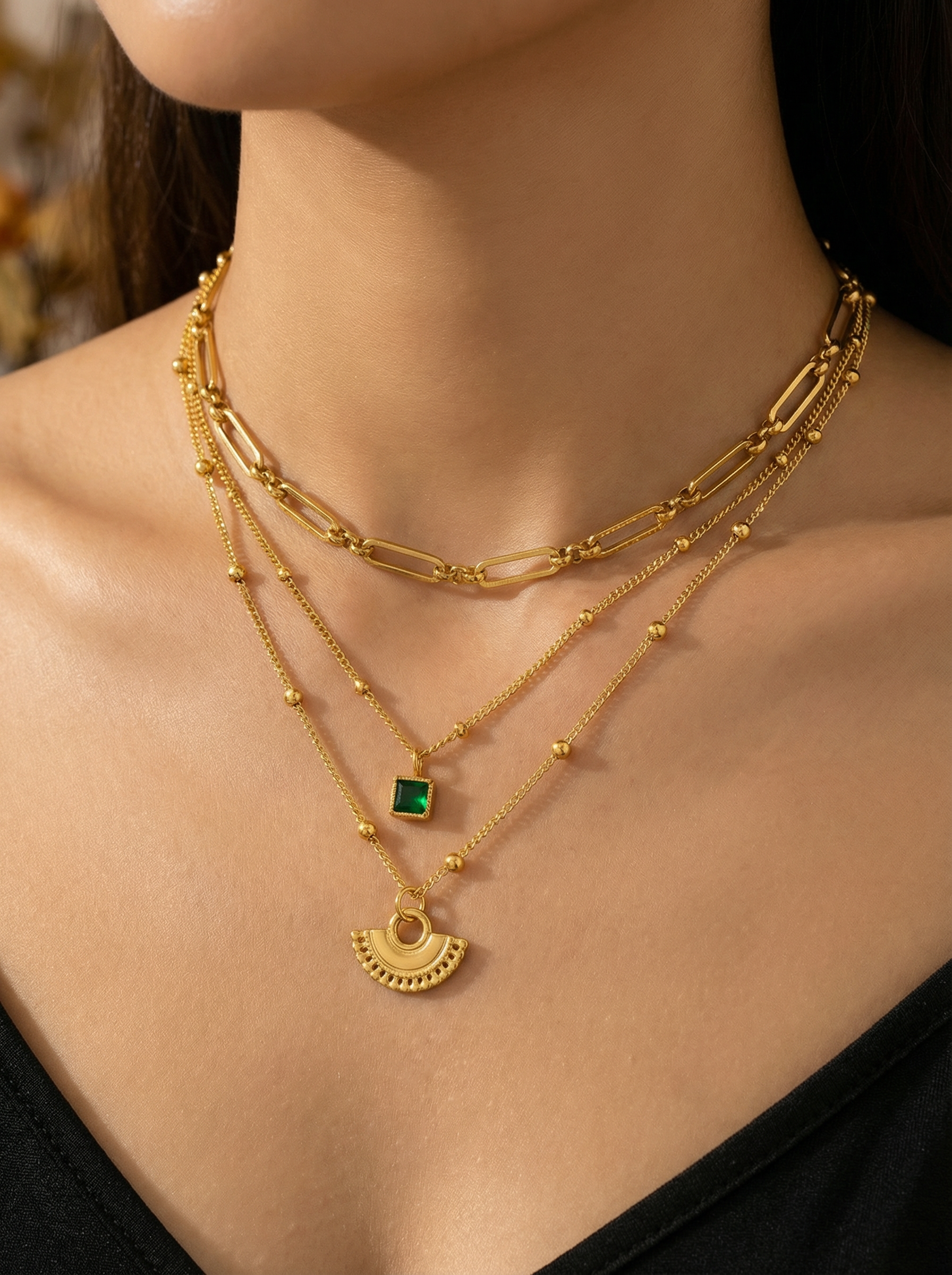 Colar em Camadas Tribe Dourado