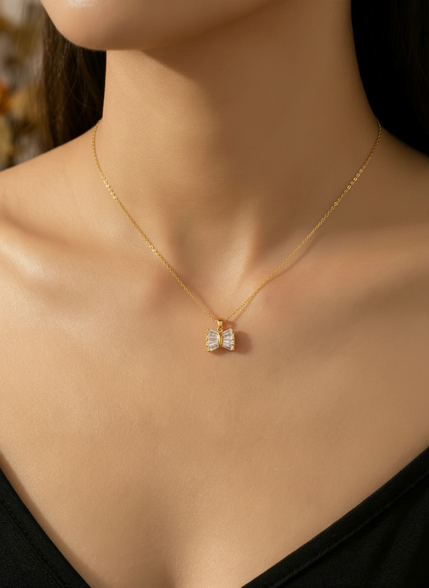 Colar Bow Dourado