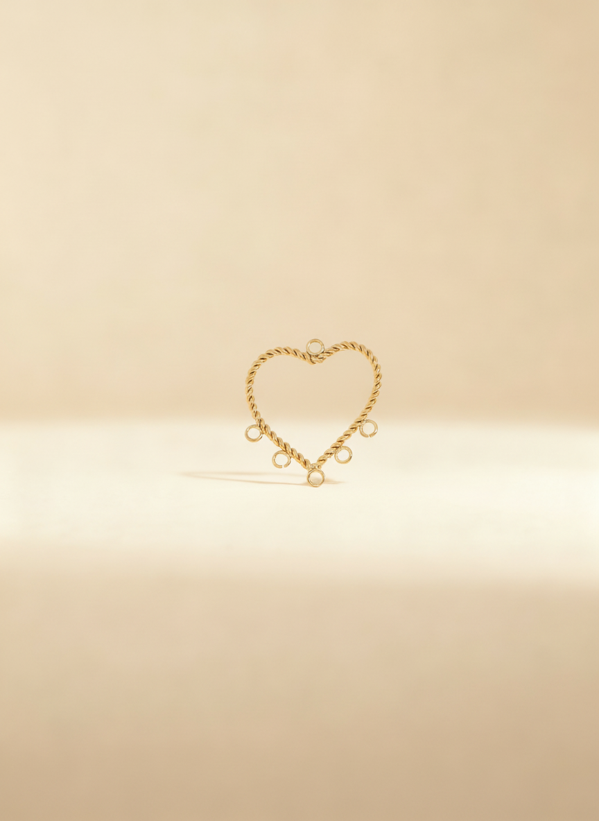 Pingente Open Heart Dourado