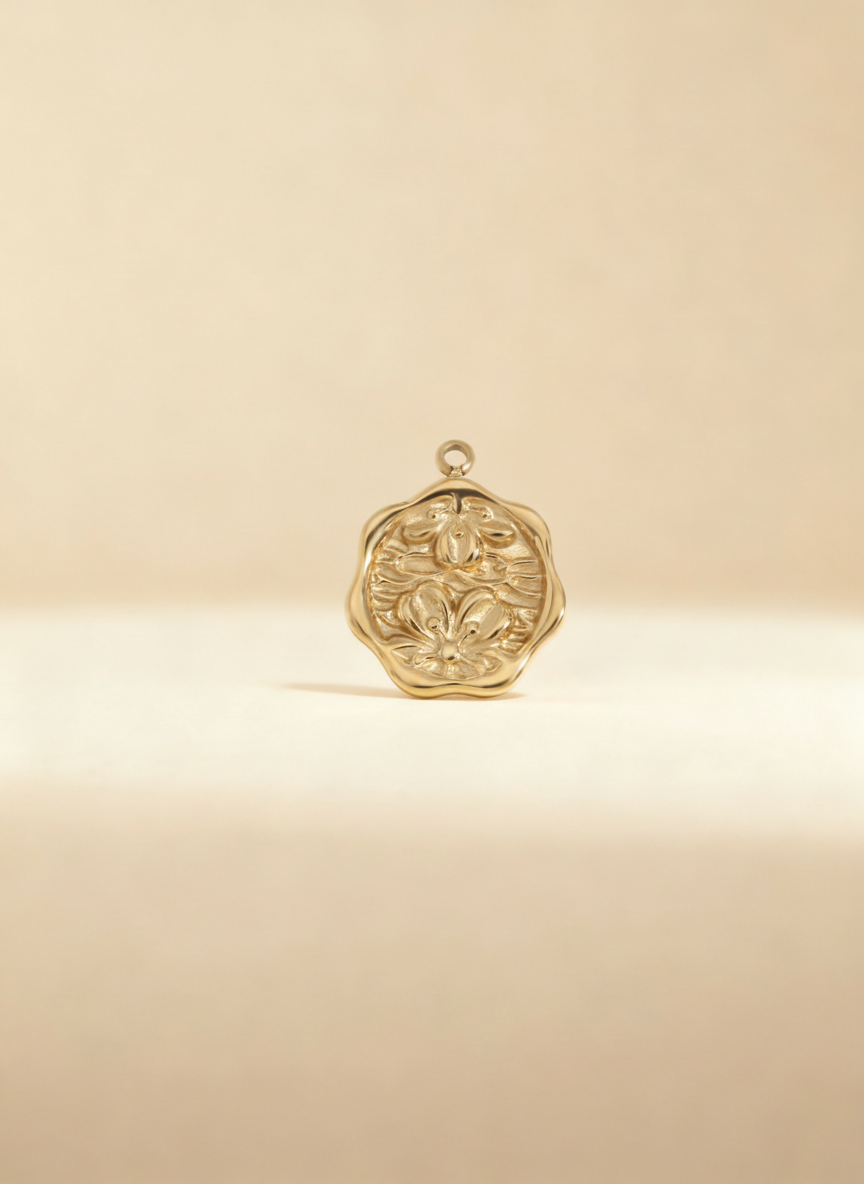 Pingente Flowers Dourado