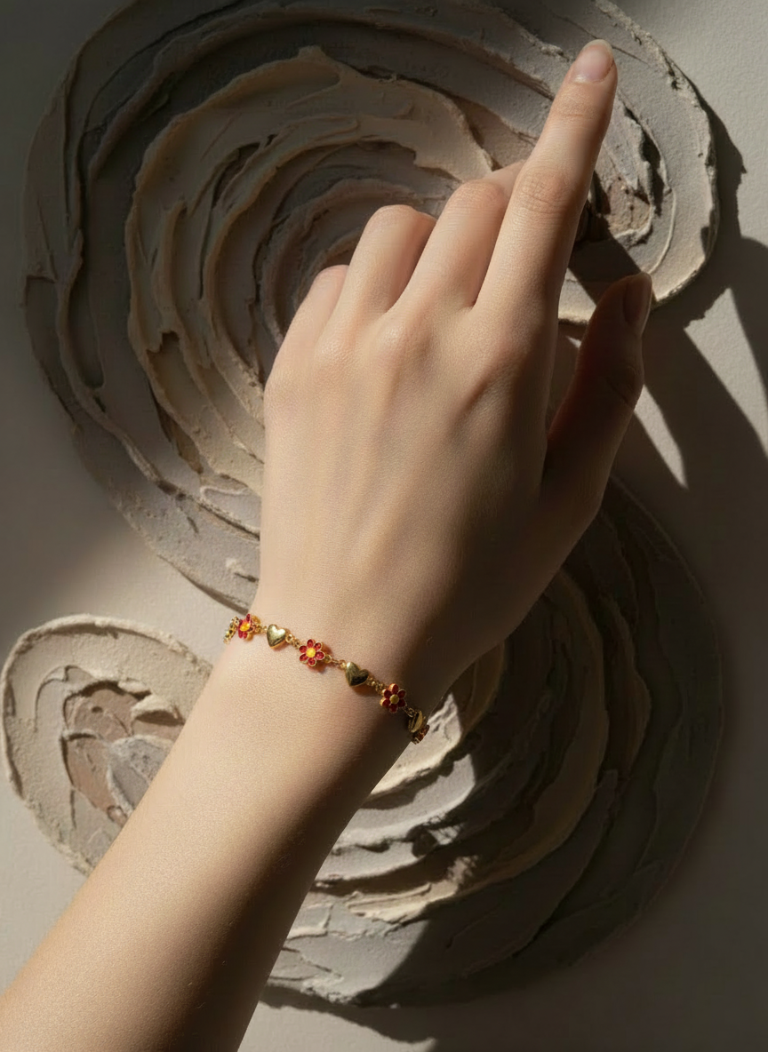 Pulseira Flora Vermelha