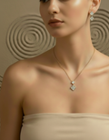 Conjunto Fancy Fortunata Branco e Brilhantes Dourado